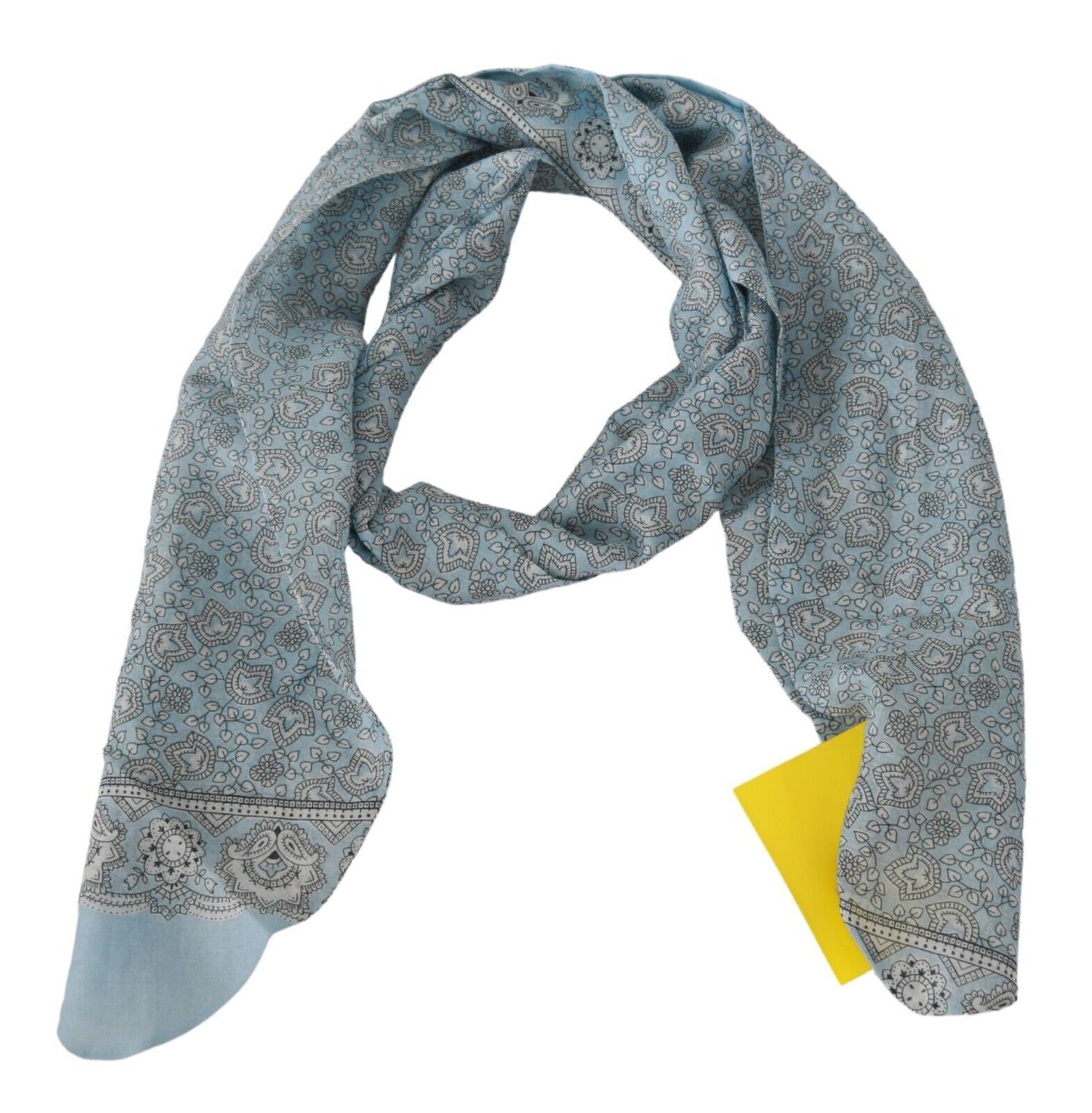 Ermanno Scervino Hellblauer Bandana-Wickelschal Foulardschal