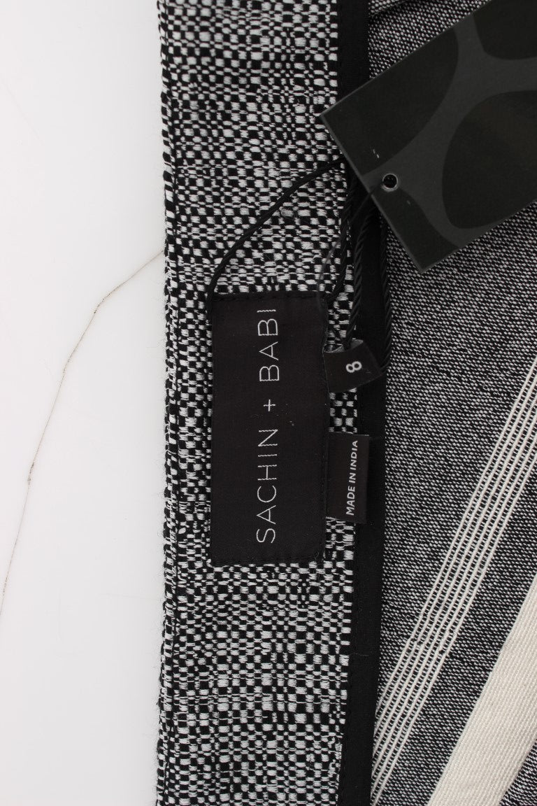 Sachin & Babi Grauer schwarzer Liza Leder Bleistift