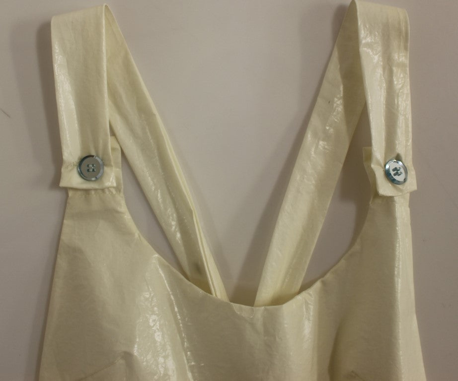 Licia Florio Weißes Neckholder-Teekleid in Knielänge