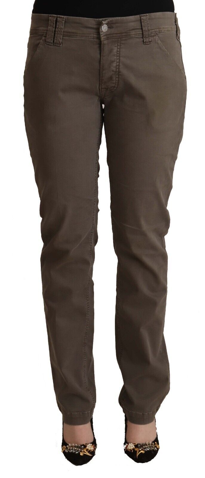 CYCLE Braun Baumwolle Niedrige Taille Skinny Casual Jeans