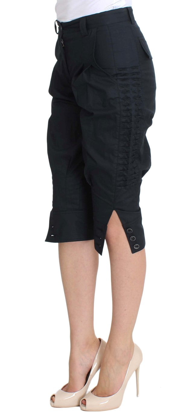 Ermanno Scervino Blaue 3/4 lange Hose aus Baumwolle