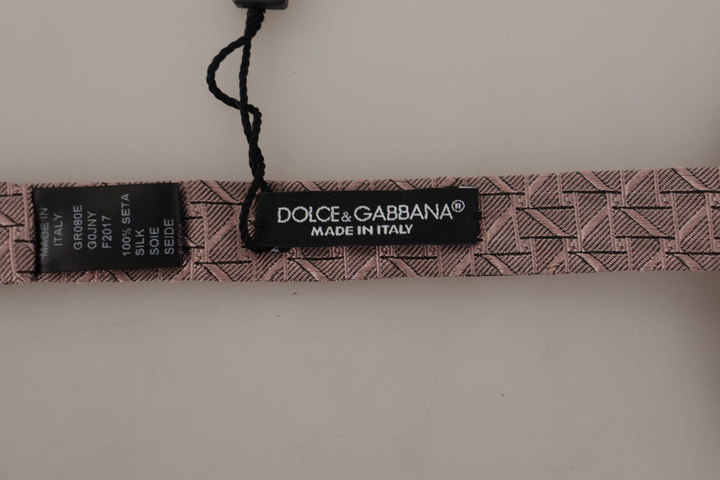 Dolce & Gabbana Graue Fantasie Druck verstellbare Hals Papillon Fliege