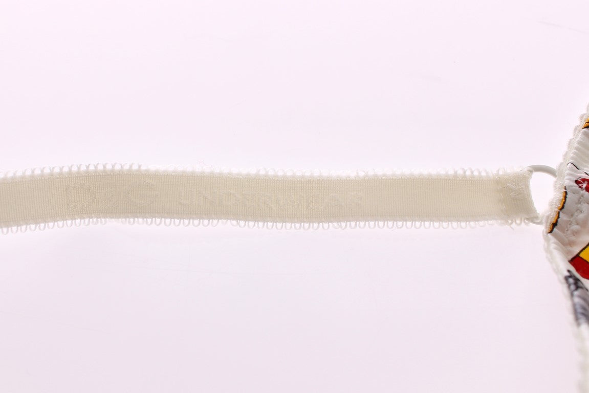 Dolce & Gabbana Weißer Matrosen-BH Panty Stretch-Unterwäsche
