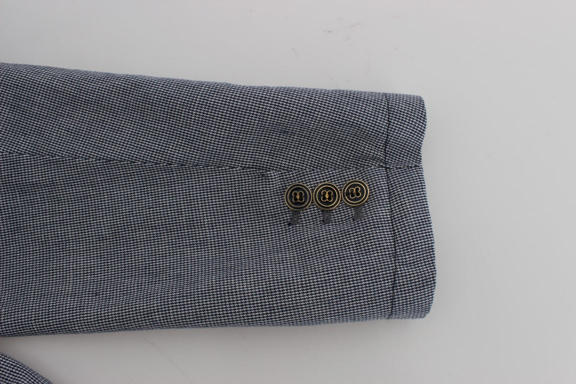 Master Coat Blauer doppelreihiger Blazer mit normaler Passform