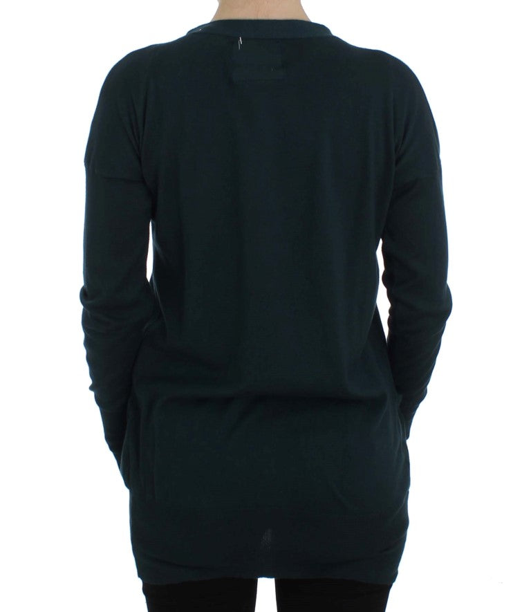 PINK MEMORIES Grüner Strickjacken-Pullover mit Knöpfen