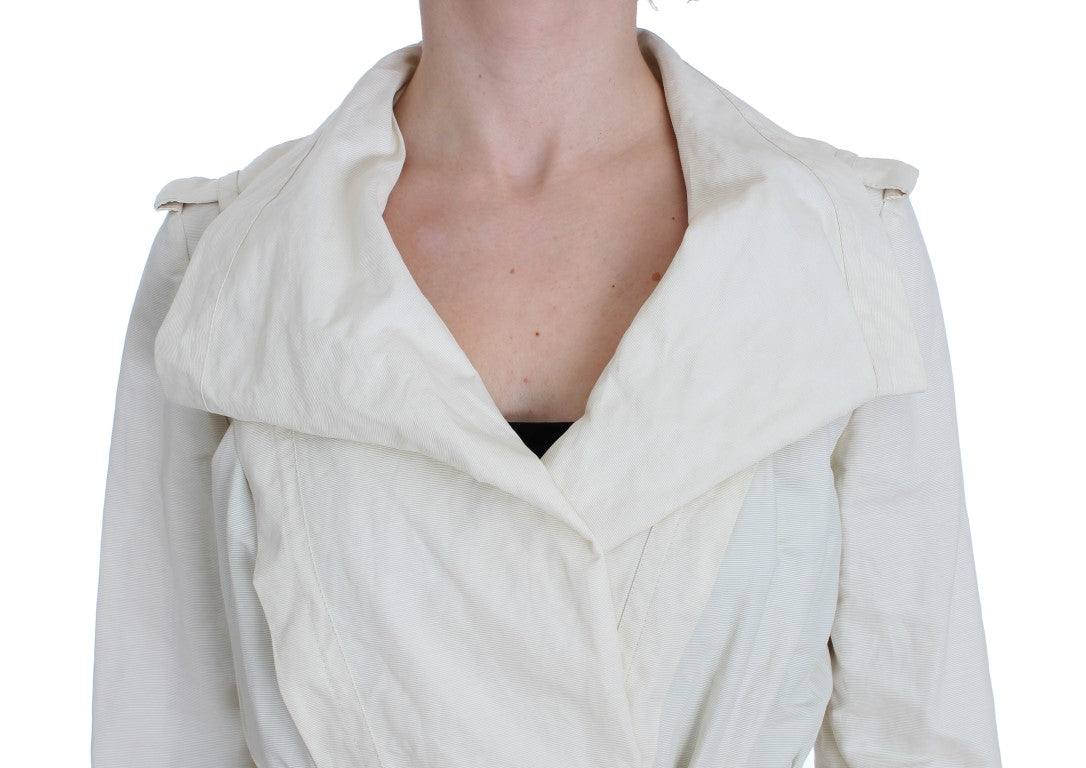 PLEIN SUD Weißer Trenchcoat Jacke