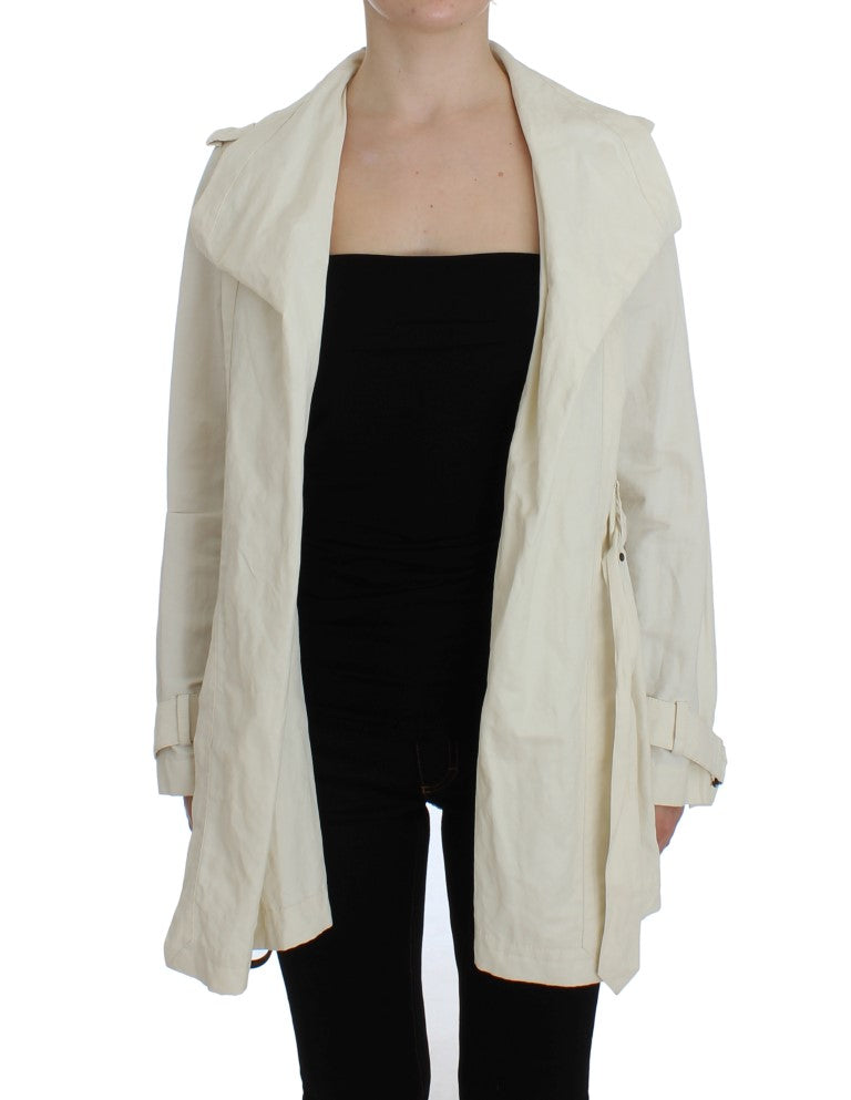 PLEIN SUD Weißer Trenchcoat Jacke