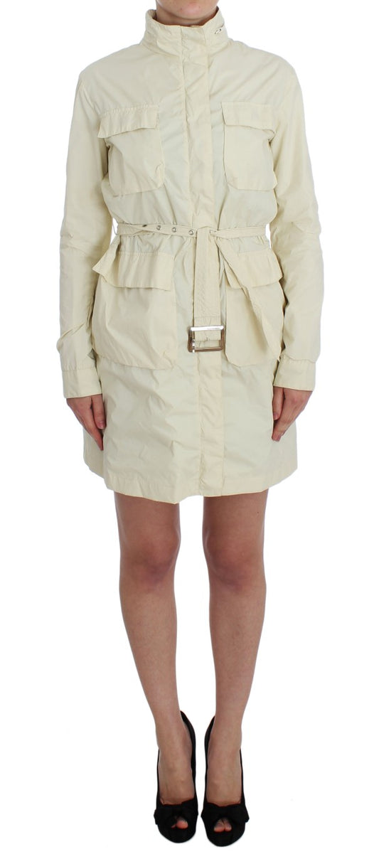 P.A.R.O.S.H. Beige wetterfester Trenchcoat Mantel