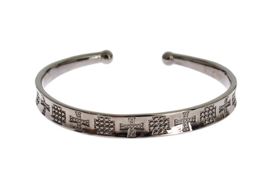 Nialaya Grauer Rhodium 925 Silber-Armreif