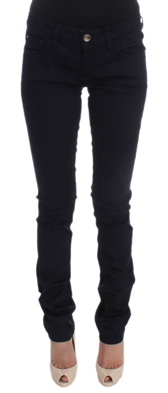 Costume National Blaue Slim Fit Jeans aus Baumwollmischung