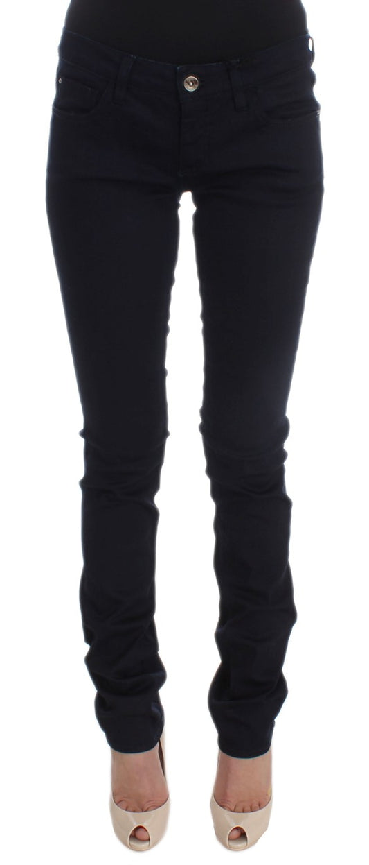 Costume National Blaue Slim Fit Jeans aus Baumwollmischung