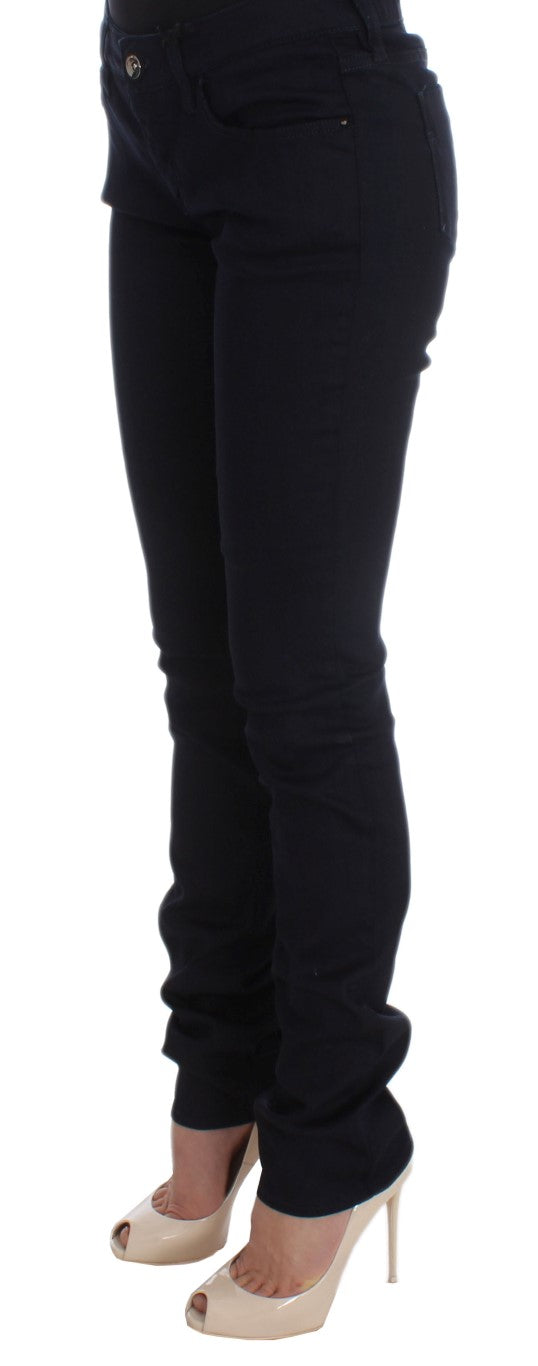 Costume National Blaue Slim Fit Jeans aus Baumwollmischung