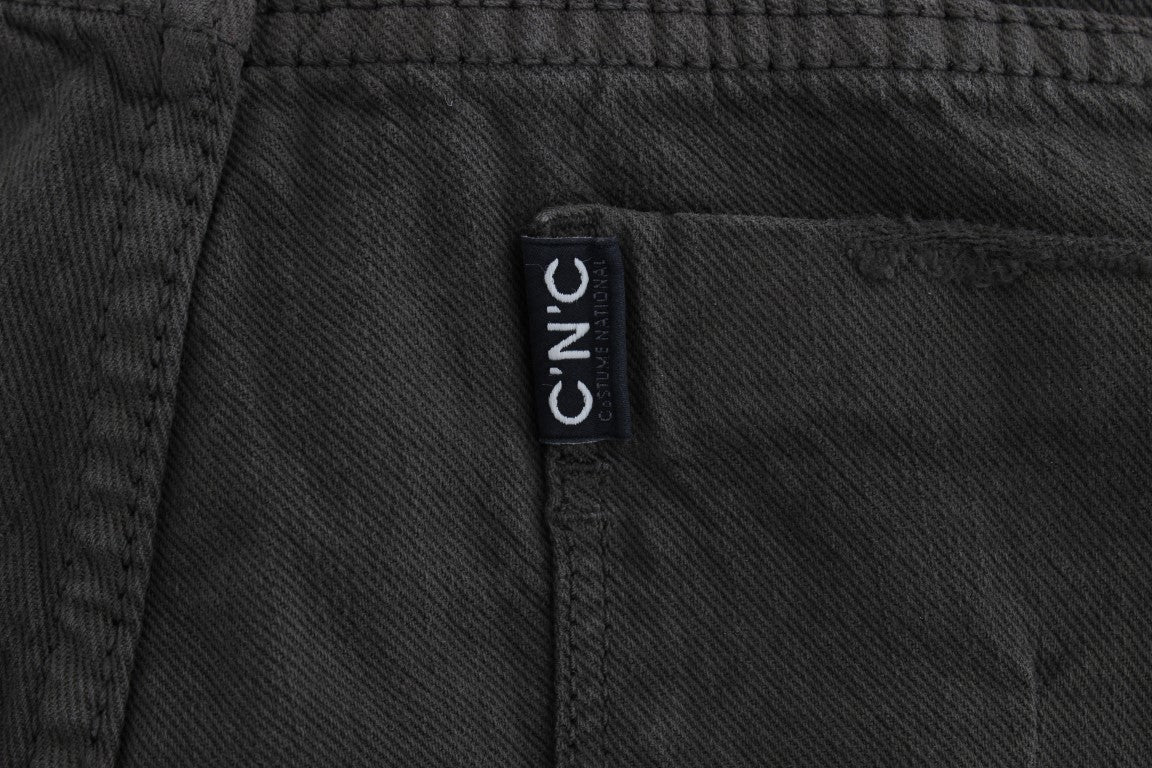 Costume National Grüne Slim Fit Jeans aus Baumwollmischung