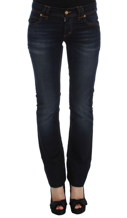John Galliano Blaue Waschung Baumwolle Slim Fit Jeans