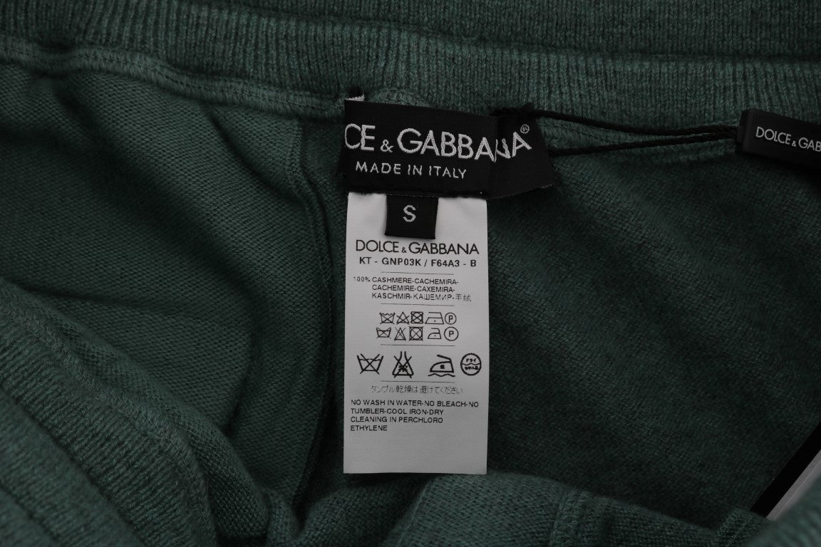 Dolce & Gabbana Grüne Kaschmir-Trainingshosen