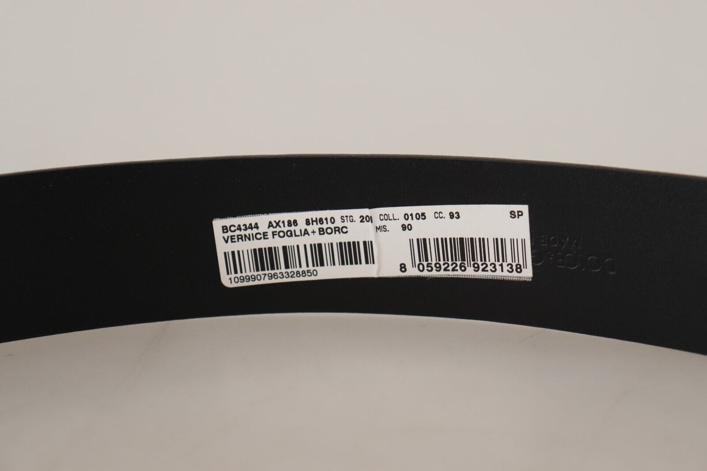 Dolce & Gabbana Blaues Lackleder Vernice Silberne Logoschnalle Gürtel