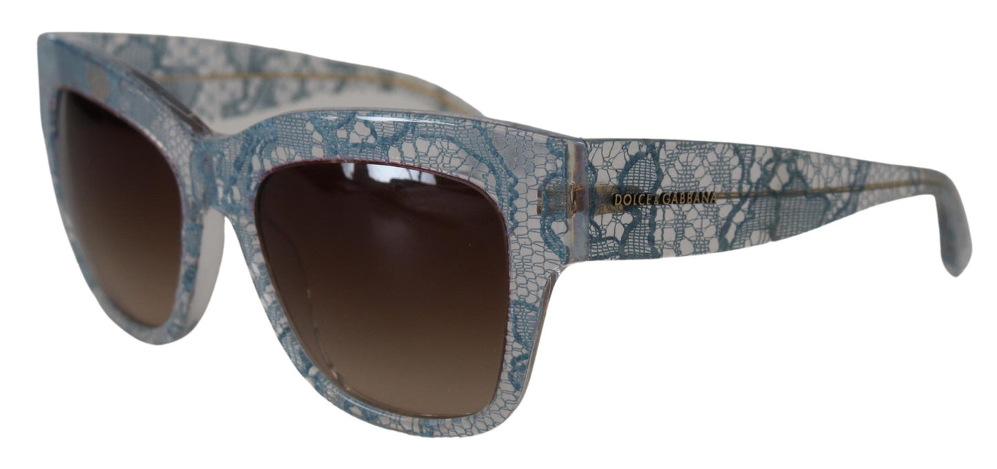 Dolce & Gabbana Blaue Spitze Acetat Rechteck DG4231 Shades Sonnenbrillen