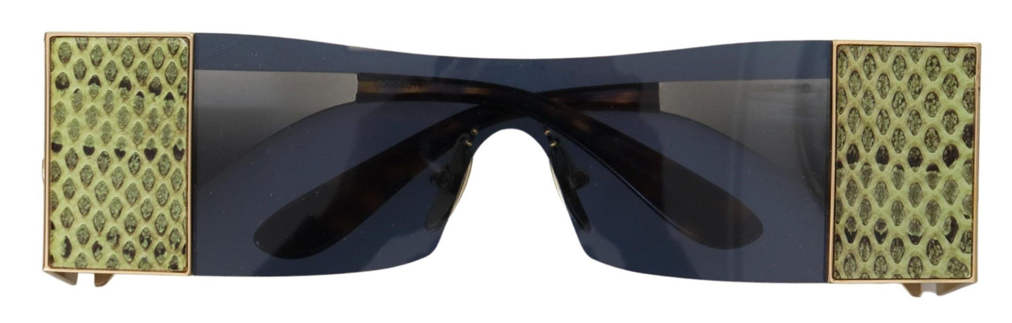 Dolce & Gabbana Gold Metall Rechteckige Sonnenbrille DG2263 Sonnenbrille
