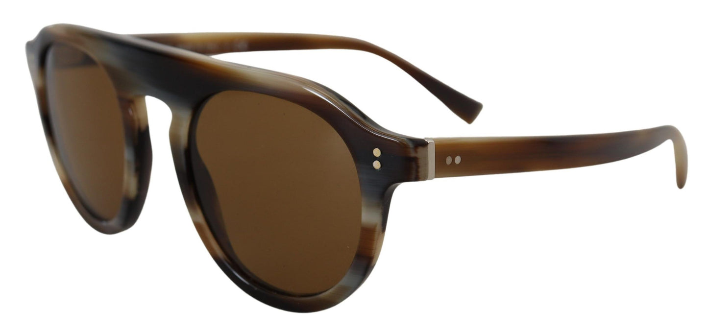 Dolce & Gabbana Ovale Vollrandbrille in brauner Schildpattfarbe DG4306 Sonnenbrille