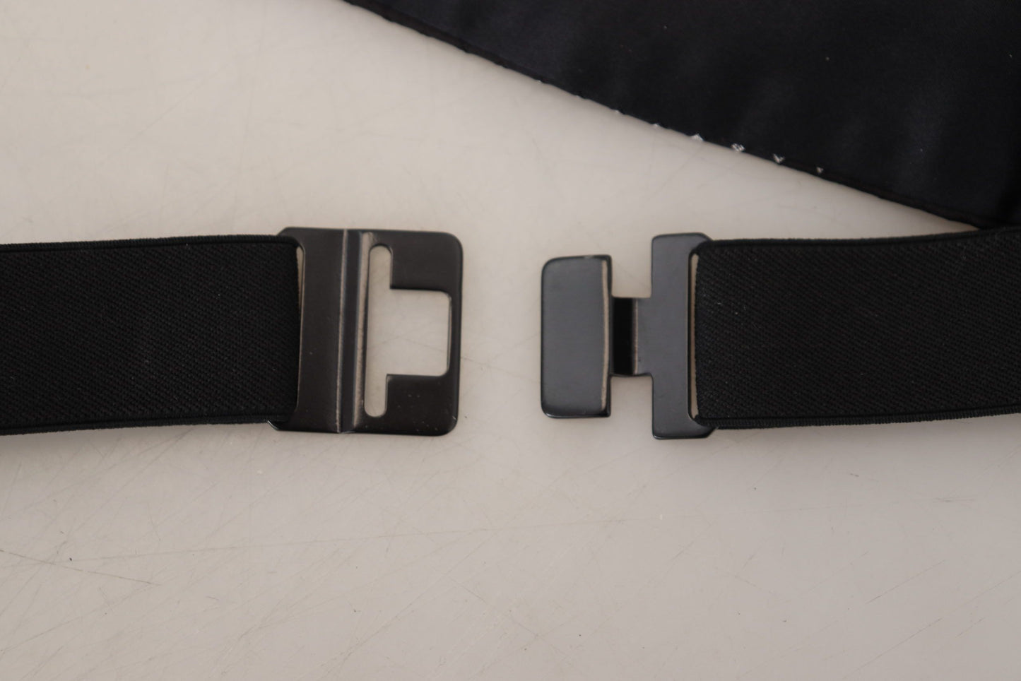 Dolce & Gabbana Schwarzer gepunkteter breiter Taillengürtel für Männer Cummerband