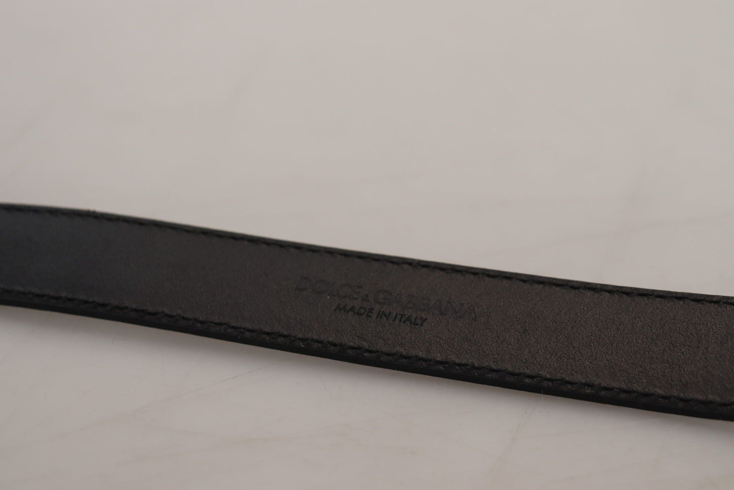 Dolce & Gabbana Blauer Leder Silber Metallschnalle Vintage Gürtel