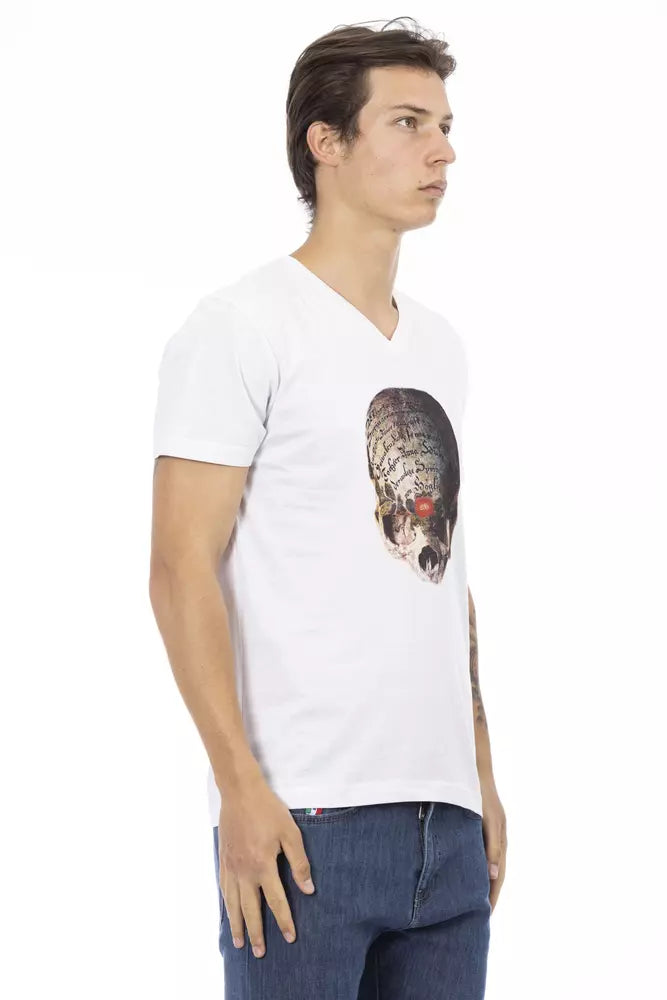 Trussardi Action Weißes Herren-T-Shirt aus Baumwolle