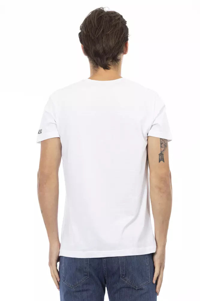 Trussardi Action Weißes Herren-T-Shirt aus Baumwolle
