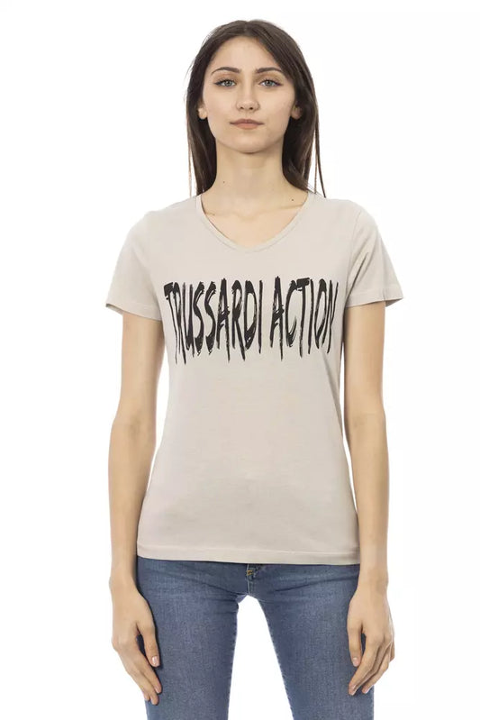 Trussardi Action Beige Baumwolle Frauen T-Shirt