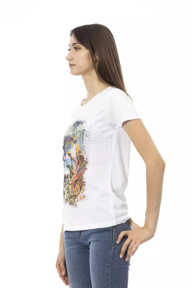 Trussardi Action Weißes T-Shirt aus Baumwolle für Frauen