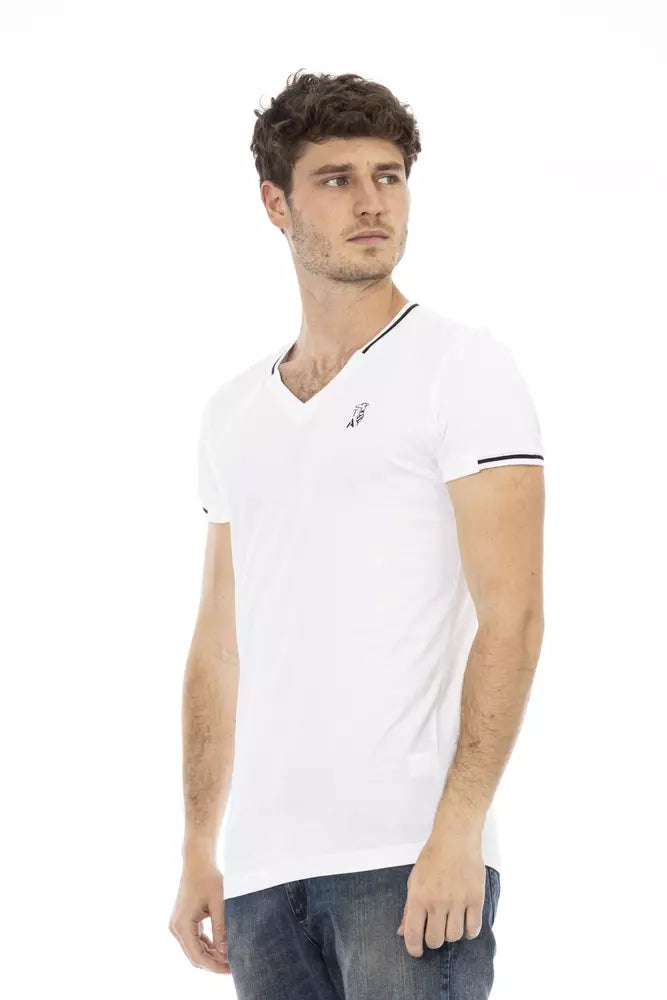 Trussardi Action Weißes Herren-T-Shirt aus Baumwolle