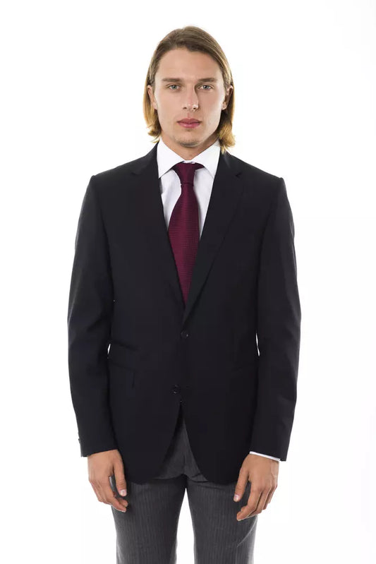 Uominitaliani Schwarzer Herrenblazer aus Wolle