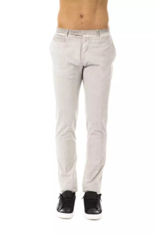 Uominitaliani Graue Baumwolle Herrenhose