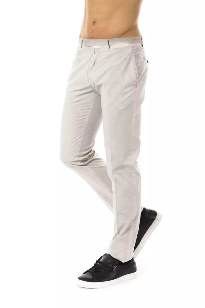 Uominitaliani Graue Baumwolle Herrenhose