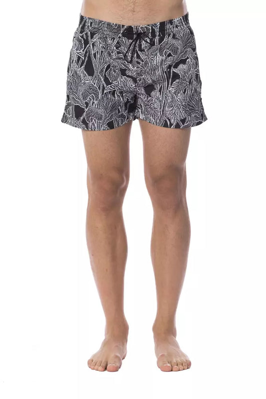 Roberto Cavalli Sport Schwarzer Polyester-Badeanzug für Herren