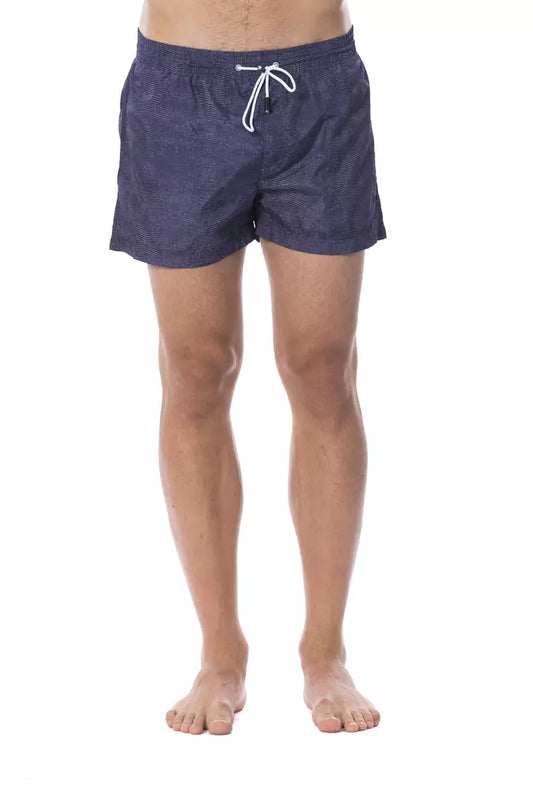 Roberto Cavalli Sport Blaue Polyester-Badehose für Herren