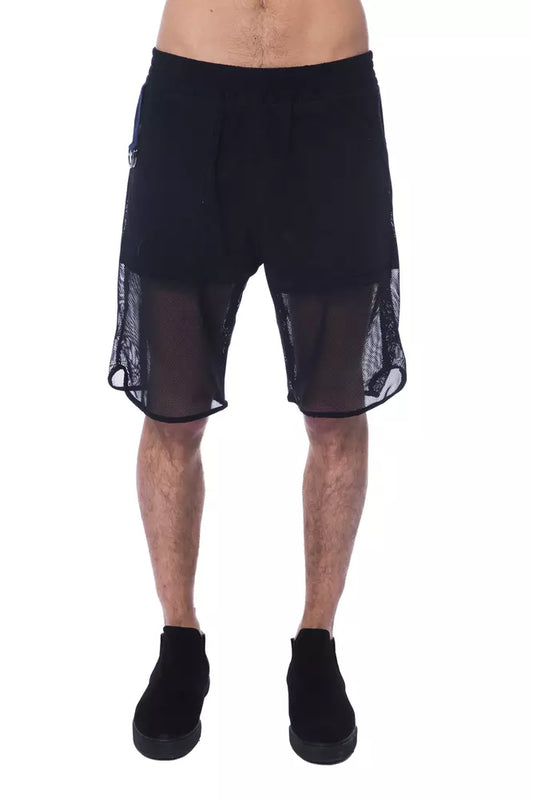Nicolo Tonetto Schwarze Polyester-Shorts für Herren