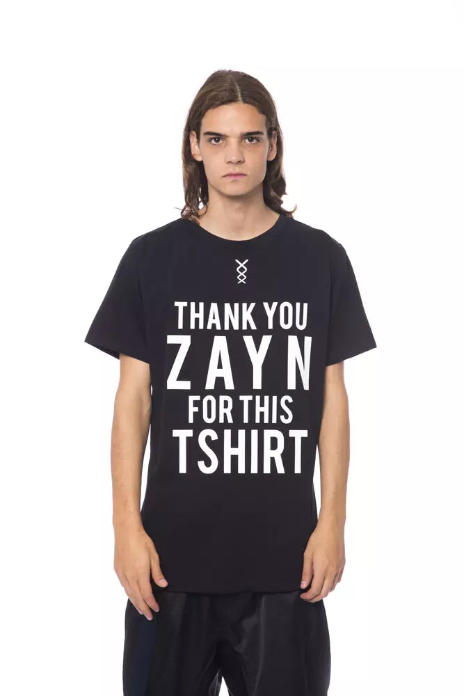 Nicolo Tonetto Schwarzes Baumwoll-T-Shirt für Herren