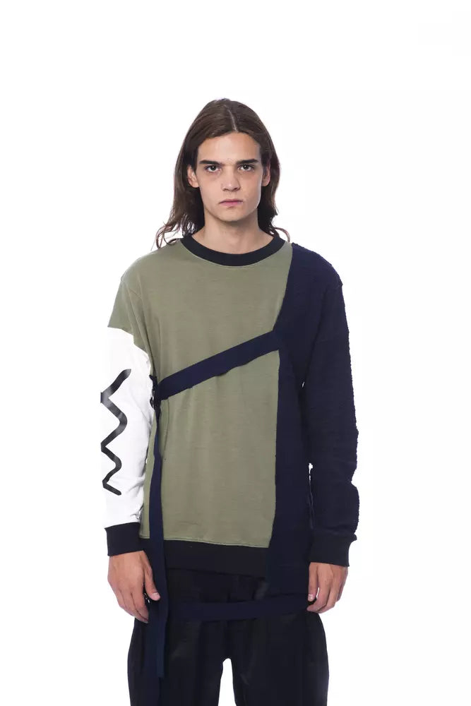 Nicolo Tonetto Baumwoll-Pullover für Herren in Army-Grün