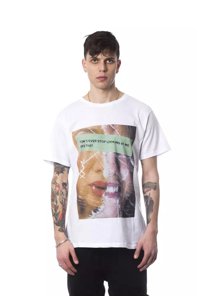 Nicolo Tonetto Weißes Herren-T-Shirt aus Baumwolle