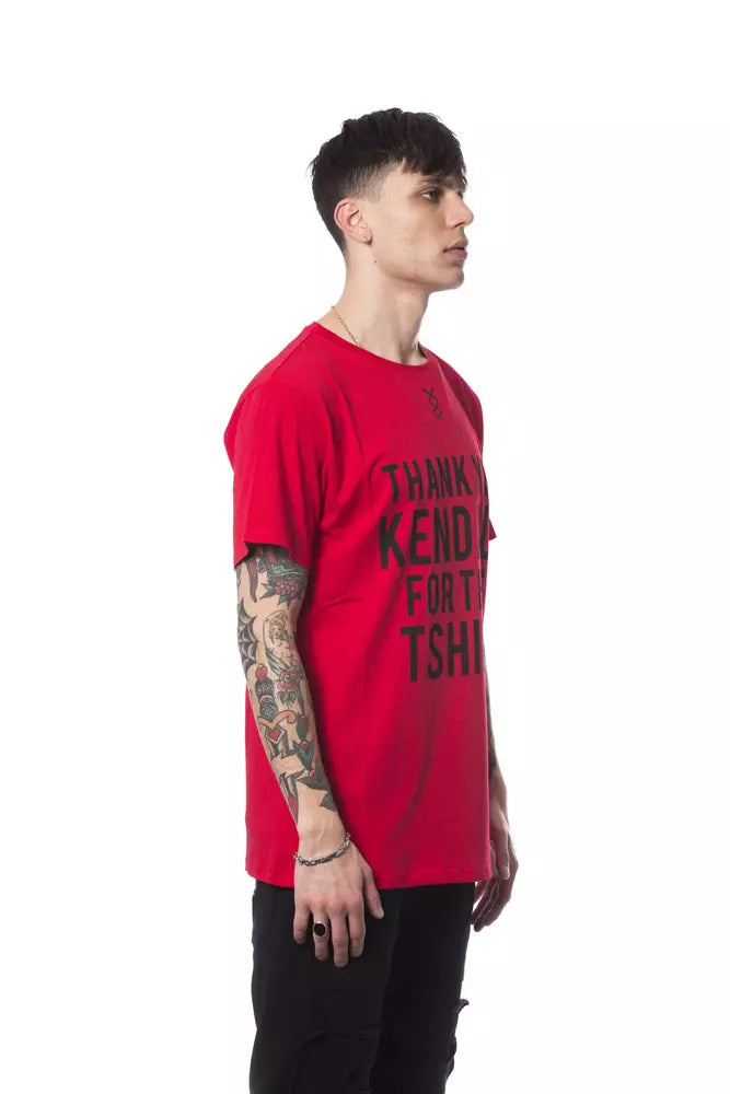 Nicolo Tonetto Rotes Baumwoll-T-Shirt für Herren