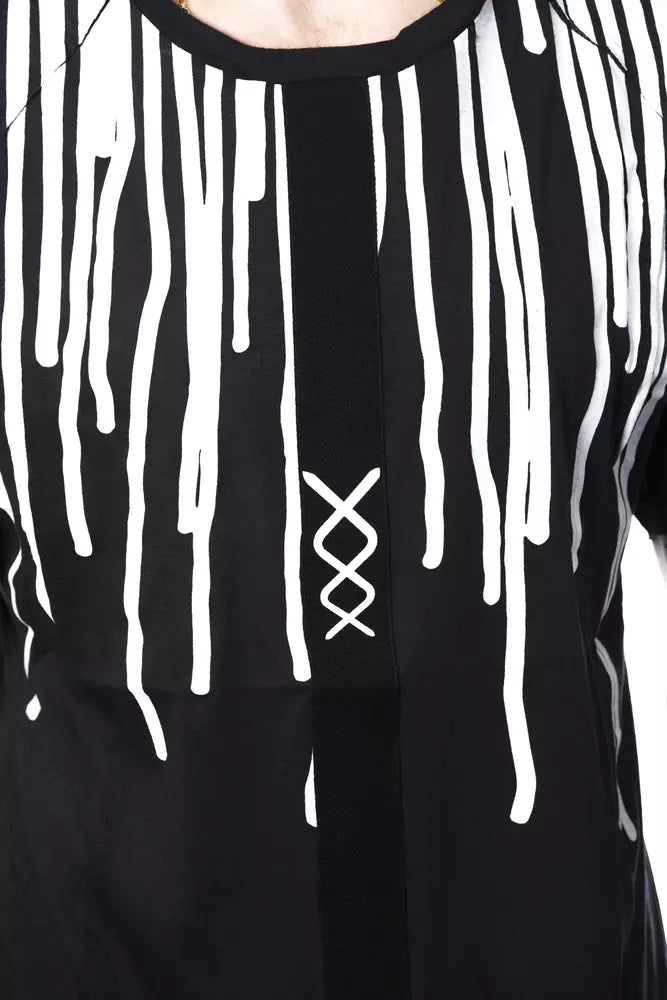 Nicolo Tonetto Schwarzes Baumwoll-T-Shirt für Herren