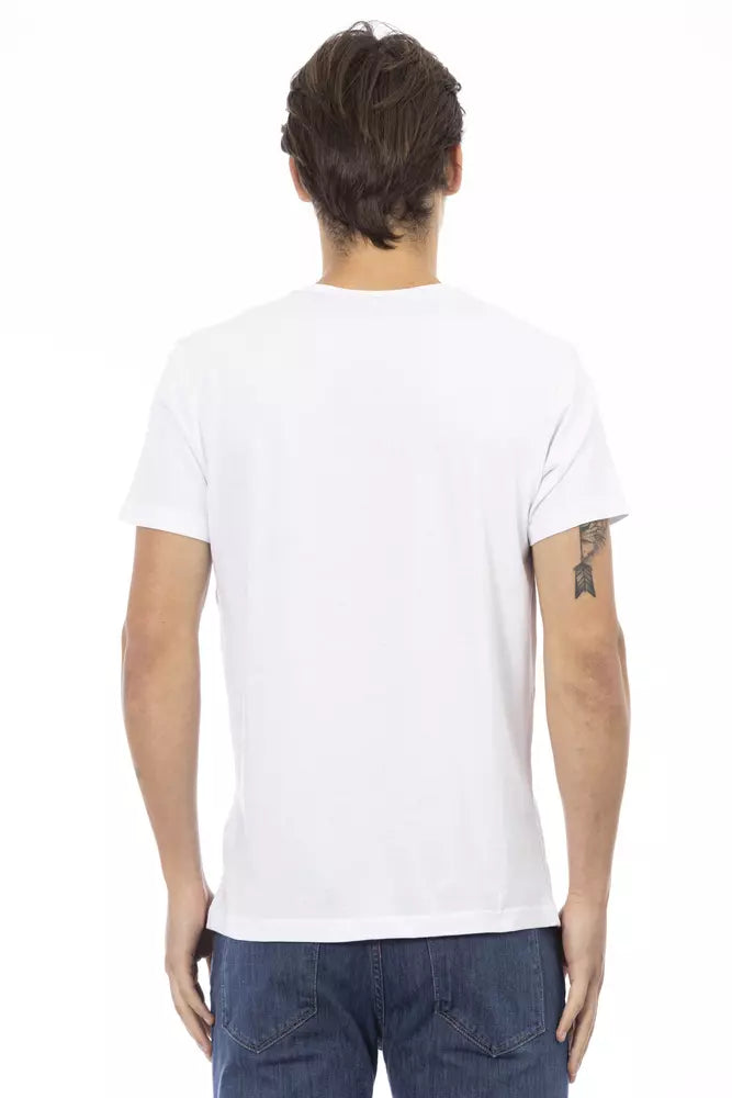 Trussardi Action Weißes Herren-T-Shirt aus Baumwolle