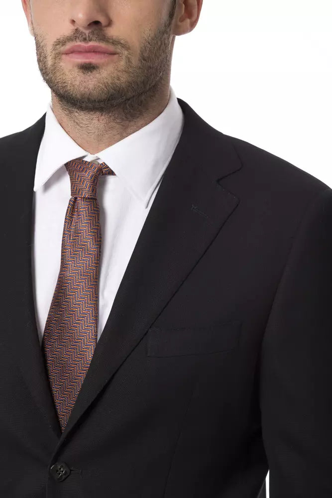 Billionaire Italian Couture Schwarzer Wollblazer für Herren