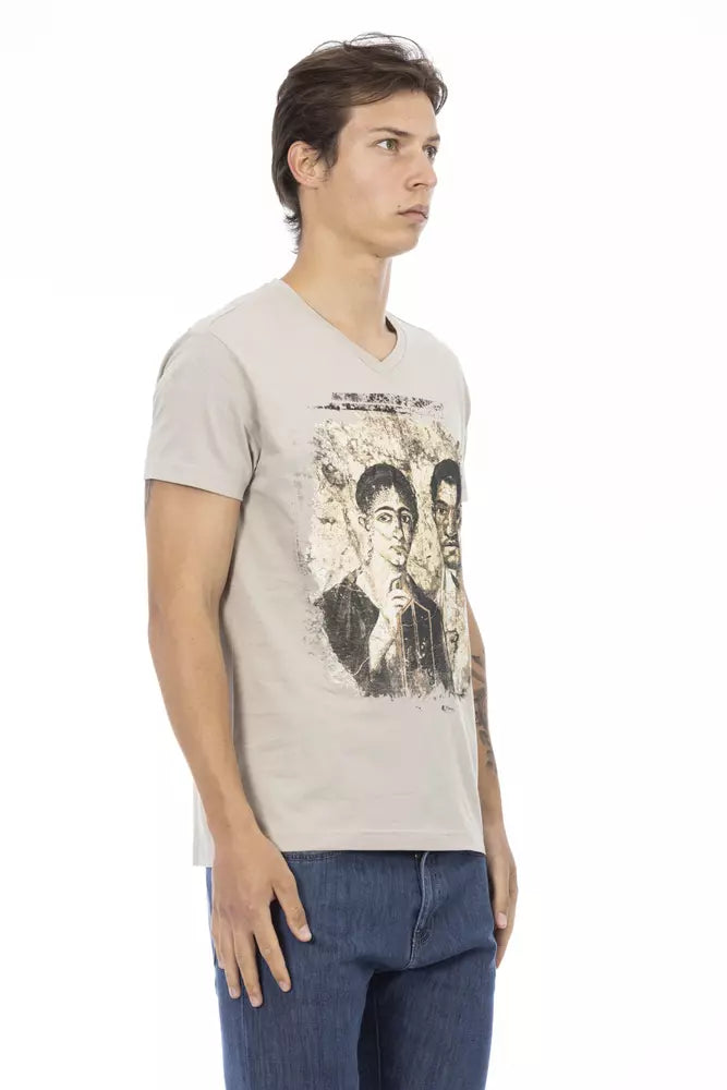 Trussardi Action Beiges Baumwoll-T-Shirt für Herren