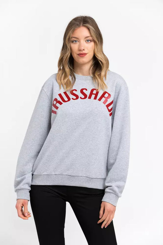 Trussardi Graues Baumwoll-Sweatshirt für Frauen