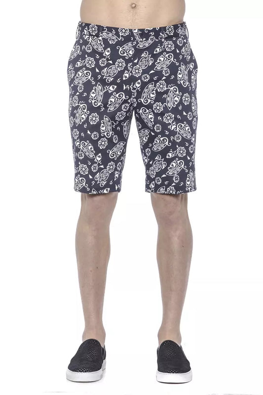 PT Torino Blaue Herren-Bermuda-Shorts aus Baumwolle