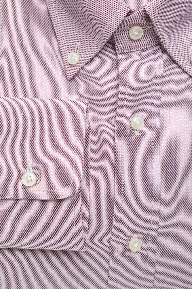 Robert Friedman Rotes Herrenhemd aus Baumwolle