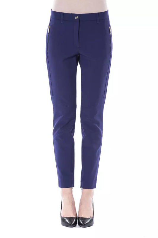 BYBLOS Blaue Polyester Damenhose