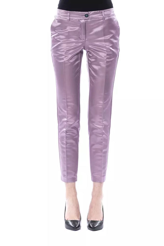 BYBLOS Lila Baumwolle Frauen Hosen