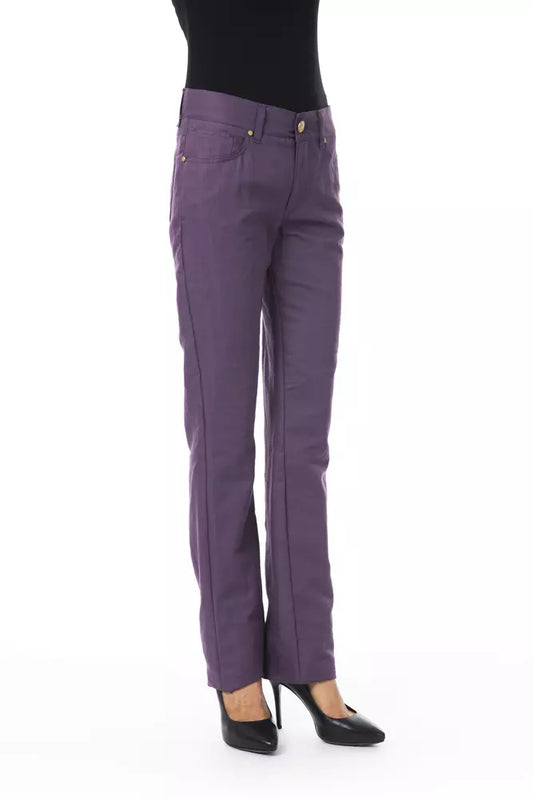 BYBLOS Lila Baumwolle Frauen Hose
